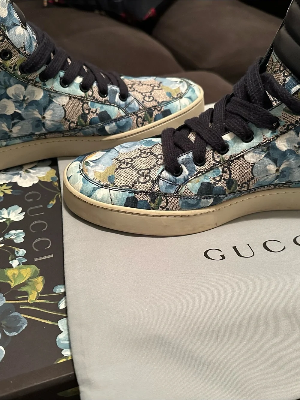 Gucci Blooms Blue High Tops - Gucci 10 (US 11) - Picture 4 of 5